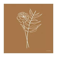 Lumaprints White Floral Line Drawing Canvas Art