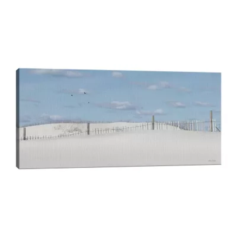 Lumaprints White Sandy Shore Coastal Canvas Art