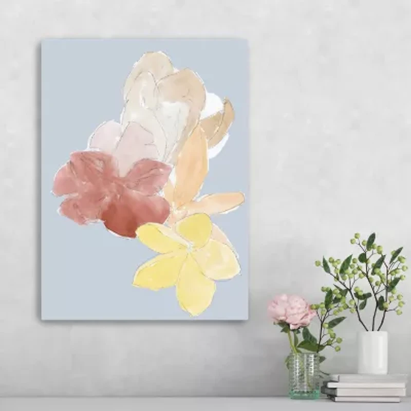 Lumaprints Blue Floral Block I Modern Canvas Art