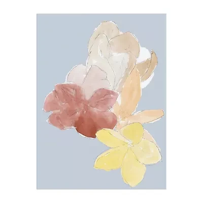 Lumaprints Blue Floral Block I Modern Canvas Art