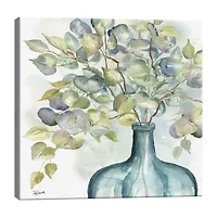 Eucalyptus In Mason Jar Ill Canvas Art