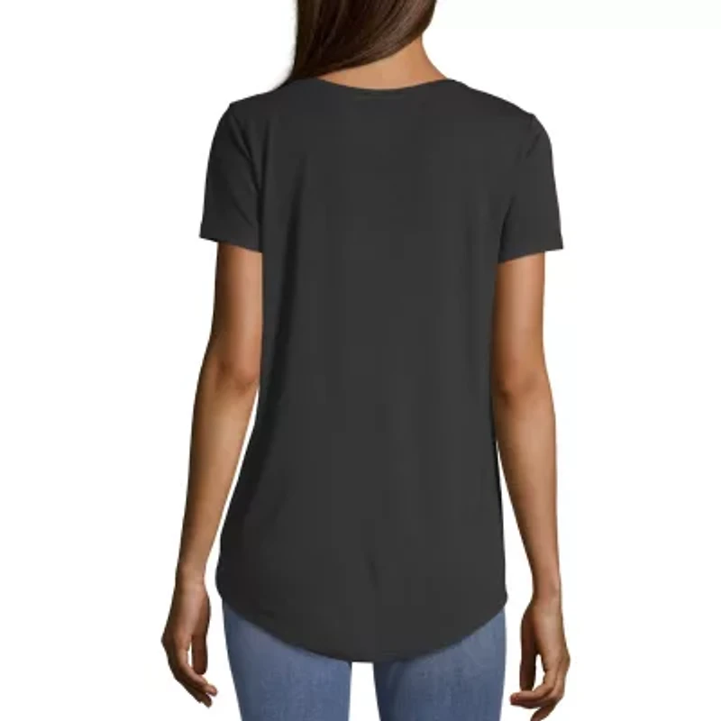 a.n.a Womens Scoop Neck Short Sleeve T-Shirt