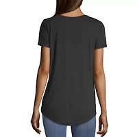 a.n.a Womens Scoop Neck Short Sleeve T-Shirt