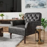 Chariot Tufted Upholstered Armchair