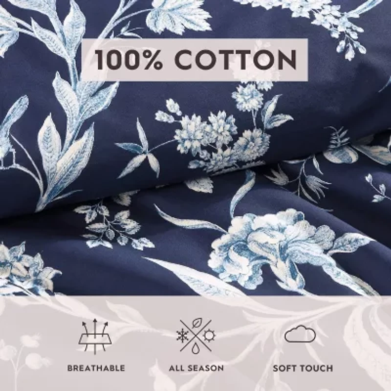Laura Ashley Branch Toile 7-pc. Midweight Comforter Set