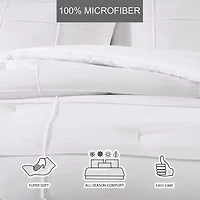 City Scene Solid Microfiber Duvet Cover Set