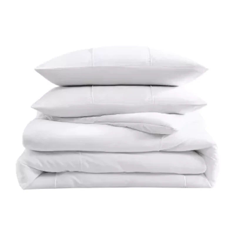 City Scene Solid Microfiber Duvet Cover Set