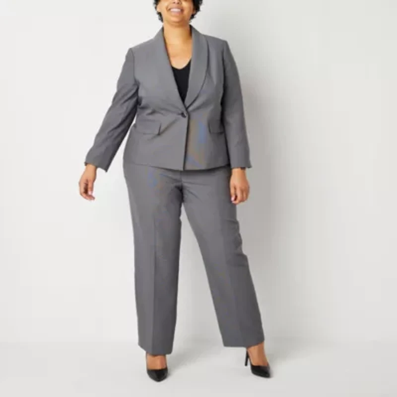 Le Suit Straight Leg Womens-Plus 2-pc. Pant