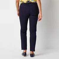 Liz Claiborne Amber Womens Straight Mid Rise Pull-On Pant