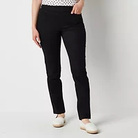 Liz Claiborne Amber Womens Straight Mid Rise Pull-On Pant