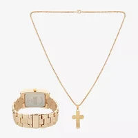American Exchange Mens Gold Tone Bracelet Watch M0105g-22-G27