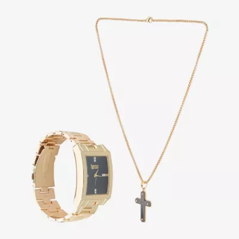 American Exchange Mens Gold Tone Bracelet Watch M0105g-22-G27