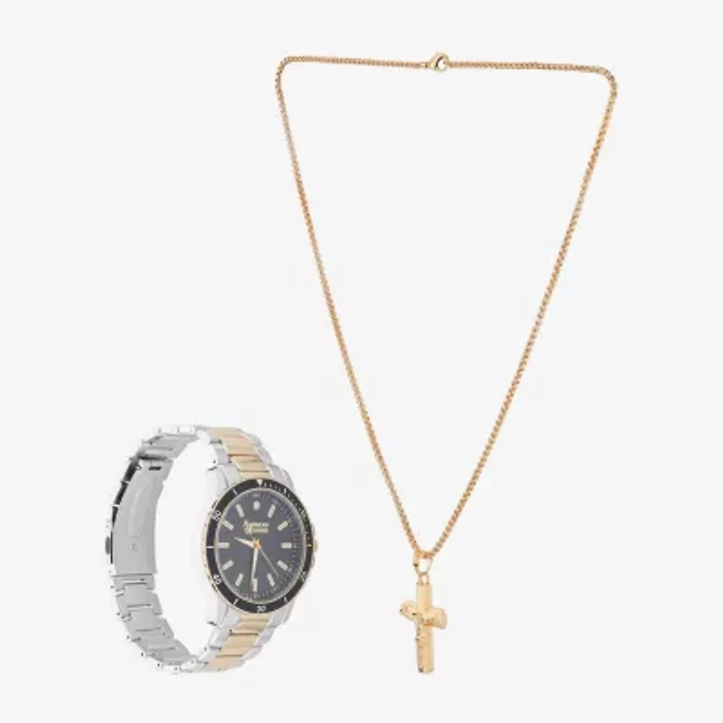 American Exchange Mens Two Tone Bracelet Watch M0108s-22-G34