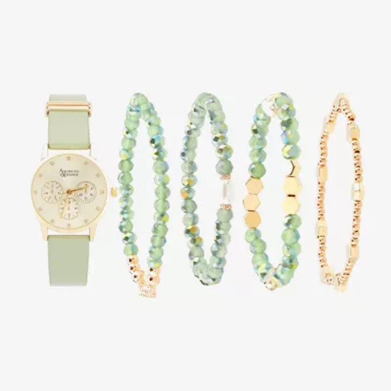 American Exchange Womens Green Strap Watch A1857g-42-A22