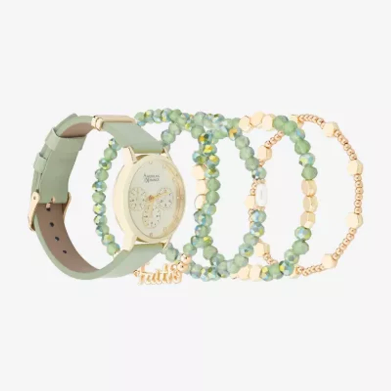 American Exchange Womens Green Strap Watch A1857g-42-A22