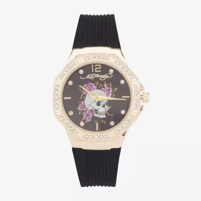 Ed Hardy Womens Black Strap Watch 14970g-42-G02