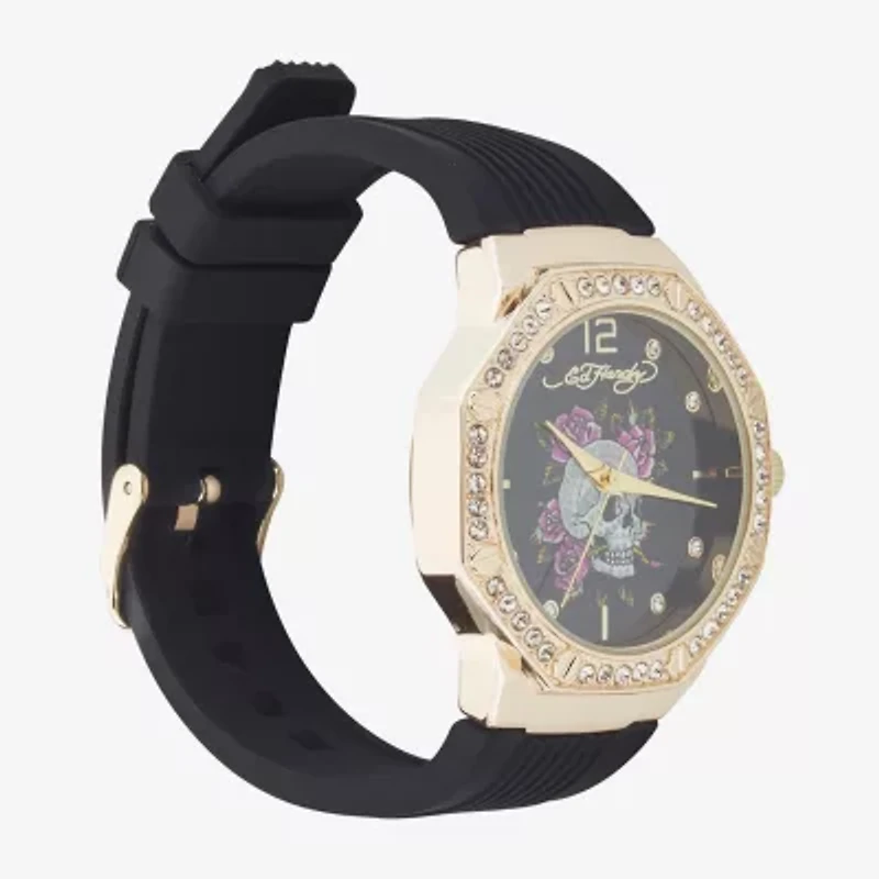 Ed Hardy Womens Black Strap Watch 14970g-42-G02