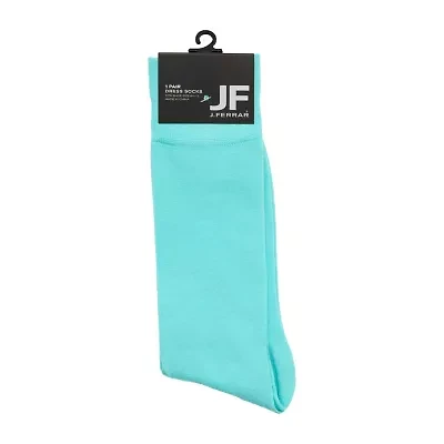 J. Ferrar Dress Mens 1 Pair Crew Socks