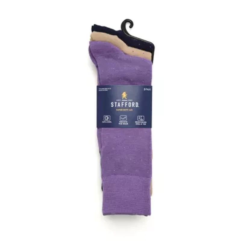 Stafford Super Soft Lux Mens 3 Pair Crew Socks