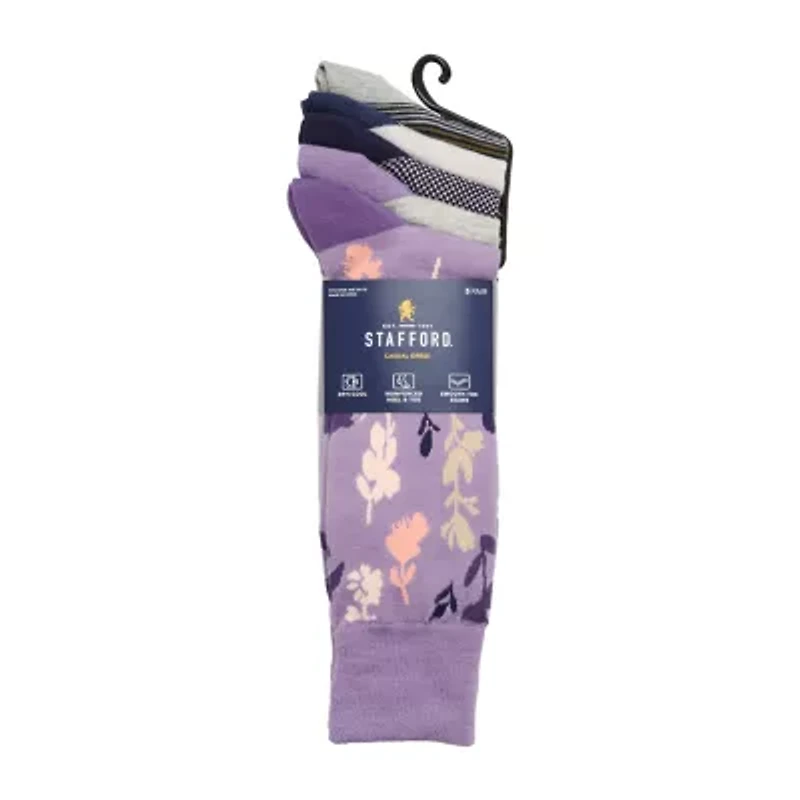 Stafford Casual Dress Mens 5 Pair Crew Socks