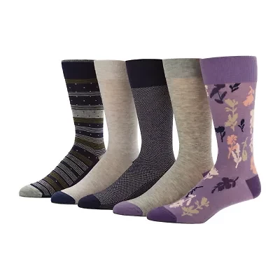 Stafford Casual Dress Mens 5 Pair Crew Socks