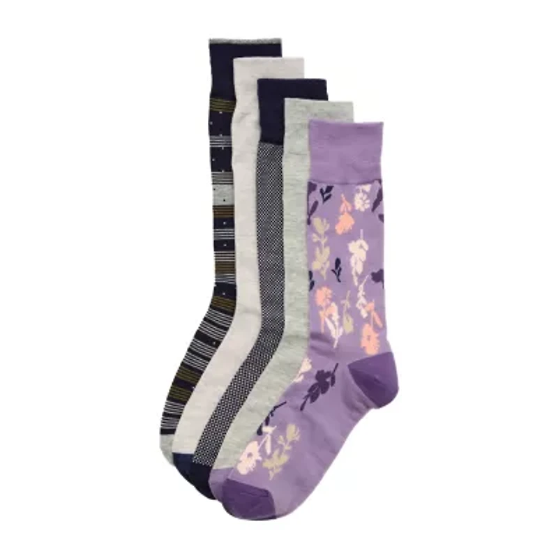 Stafford Casual Dress Mens 5 Pair Crew Socks