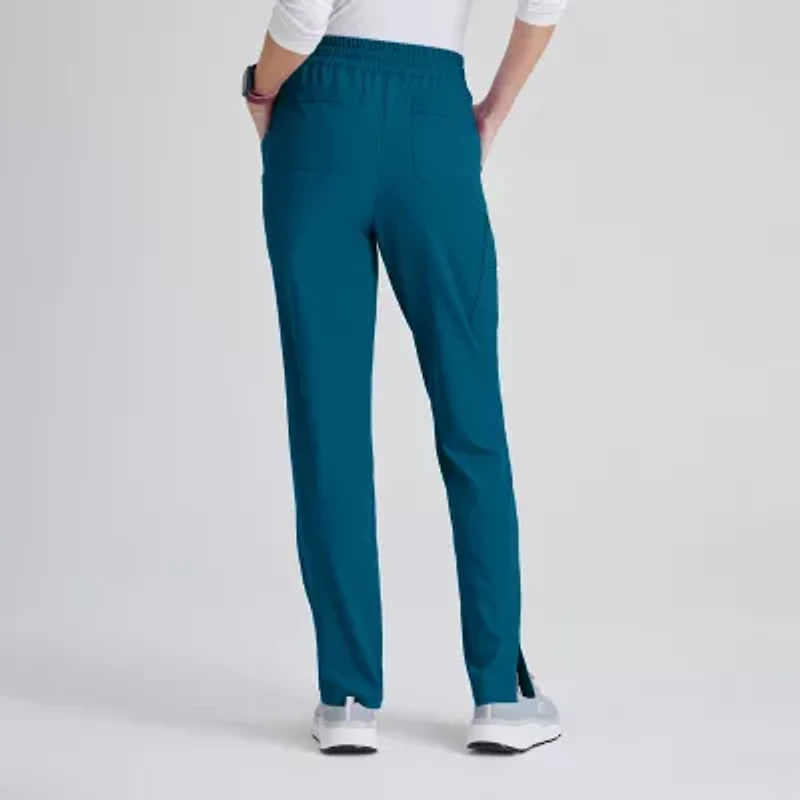 Skechers Skp623 Gamma 6-Pocket Mid-Rise Tapered Leg Womens Petite Tag Free Stretch Fabric Moisture Wicking Scrub Pant