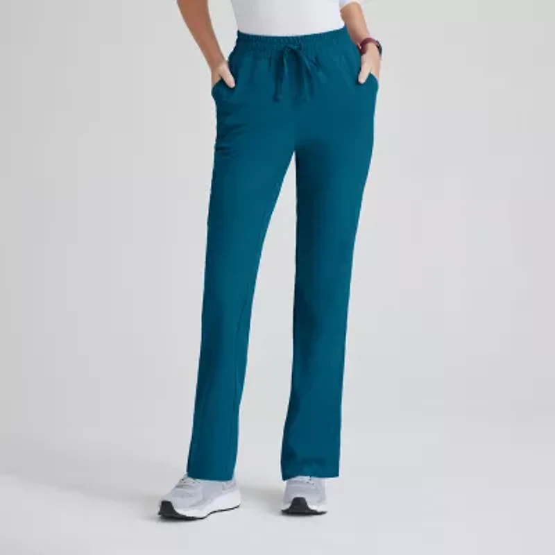 Skechers Skp623 Gamma 6-Pocket Mid-Rise Tapered Leg Womens Plus Tall Tag Free Stretch Fabric Moisture Wicking Scrub Pant