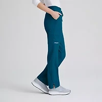 Skechers Skp623 Gamma 6-Pocket Mid-Rise Tapered Leg Womens Plus Tall Tag Free Stretch Fabric Moisture Wicking Scrub Pant