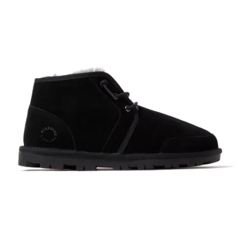Dearfoams Shepparton Mens Memory Foam Bootie Slippers