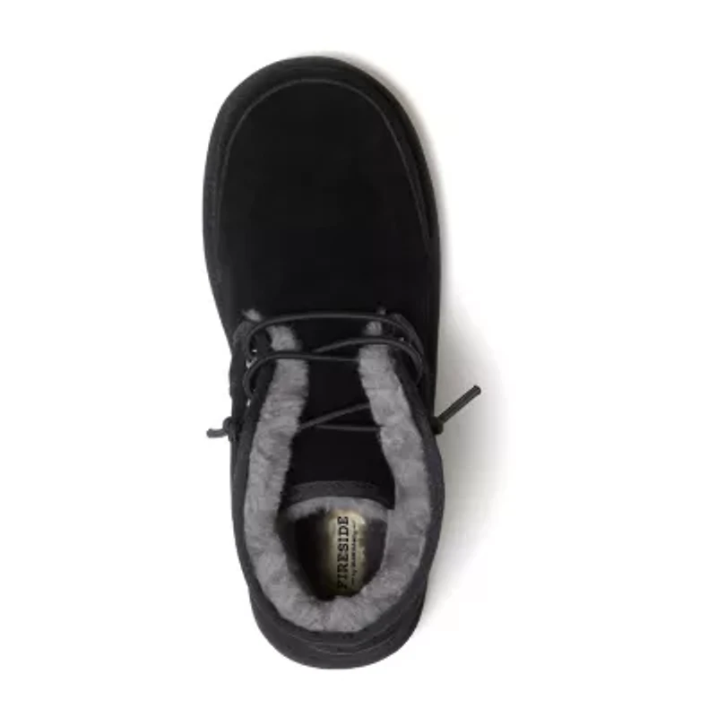 Dearfoams Shepparton Mens Memory Foam Bootie Slippers