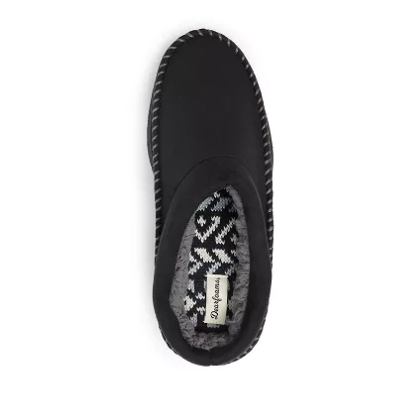 Dearfoams Thompson Mens Memory Foam Clog Slippers