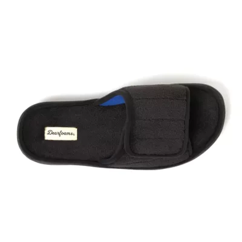 Dearfoams Collin Mens Memory Foam Slip-On Slippers