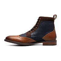 Stacy Adams Mens Finnegan Flat Heel Lace Up Boots