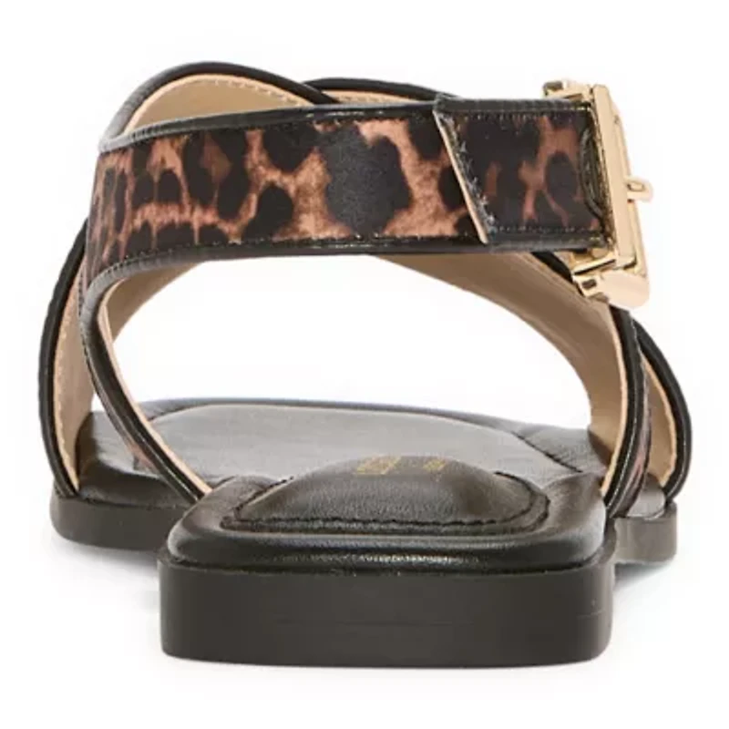 Liz Claiborne Womens Harmony Criss Cross Strap Flat Sandals