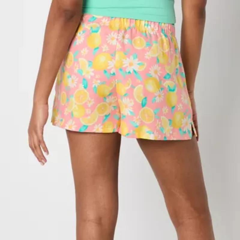 Arizona Body Womens Flannel Juniors Pajama Shorts