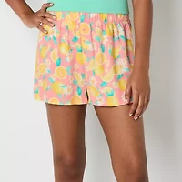 Arizona Body Womens Flannel Juniors Pajama Shorts