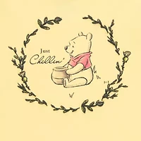 Womens Juniors Crew Neck Short Sleeve Fitted Winnie The Pooh Graphic T-Shirt
