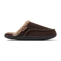 Dearfoams Mens Memory Foam Slip-On Slippers