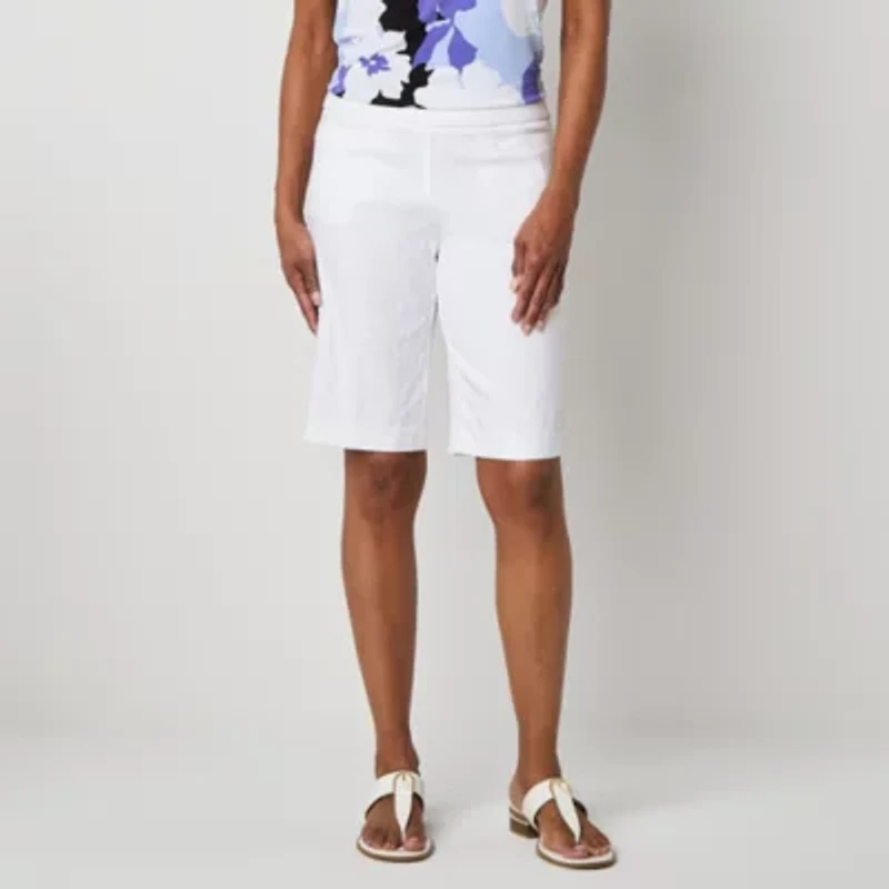 Liz Claiborne Alyssa Womens 12" Mid Rise Bermuda Short
