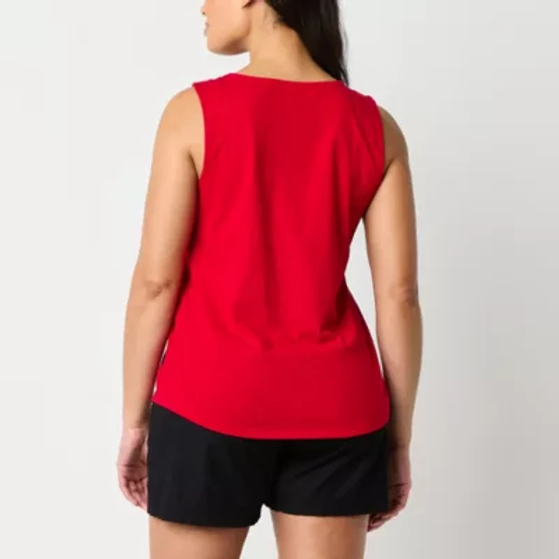 St. John's Bay Womens Keyhole Neck Sleeveless Tank Top
