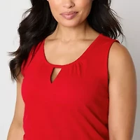 St. John's Bay Womens Keyhole Neck Sleeveless Tank Top