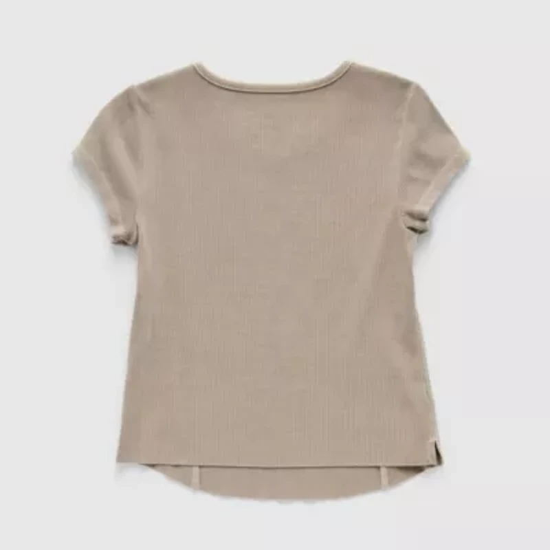 Thereabouts Little & Big Kid Girls Round Neck Short Sleeve T-Shirt