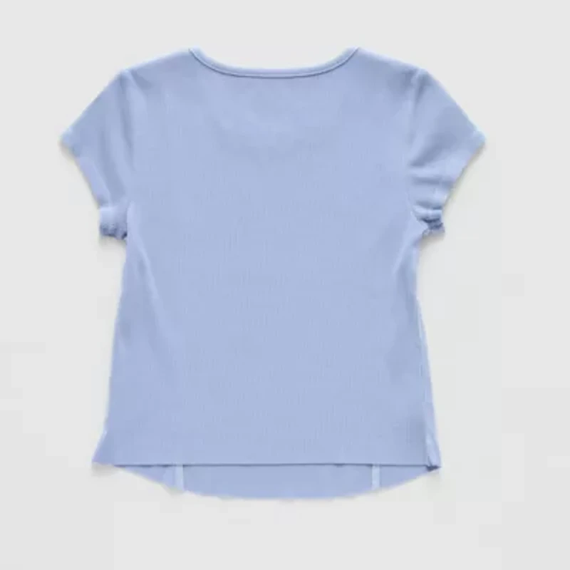 Thereabouts Little & Big Kid Girls Round Neck Short Sleeve T-Shirt