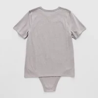 Thereabouts Little & Big Kid Boys Bodysuit Closure Easy-on + Easy-off Adaptive Crew Neck Short Sleeve