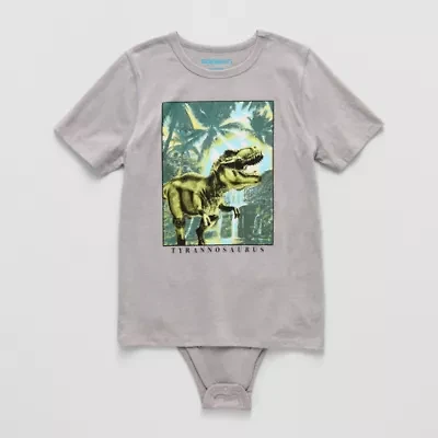 Thereabouts Little & Big Kid Boys Bodysuit Closure Easy-on + Easy-off Adaptive Crew Neck Short Sleeve