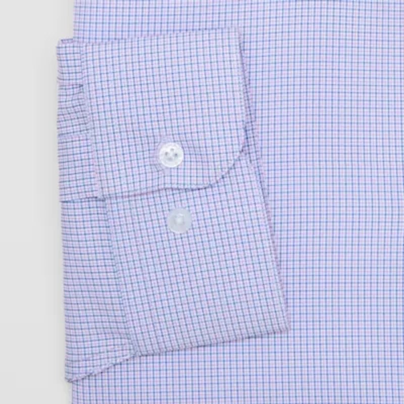 Shaquille O'Neal XLG Mens Big & Tall Regular Fit Stretch Fabric Long Sleeve Pattern Dress Shirt