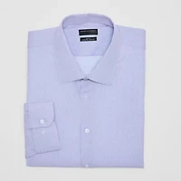 Shaquille O'Neal XLG Mens Big & Tall Regular Fit Stretch Fabric Long Sleeve Pattern Dress Shirt