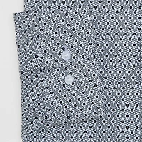 Shaquille O'Neal XLG Mens Big & Tall Regular Fit Stretch Fabric Long Sleeve Pattern Dress Shirt