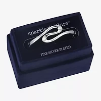 Sparkle Allure Squiggle Womens Pure Silver Over Brass Bangle Bracelet